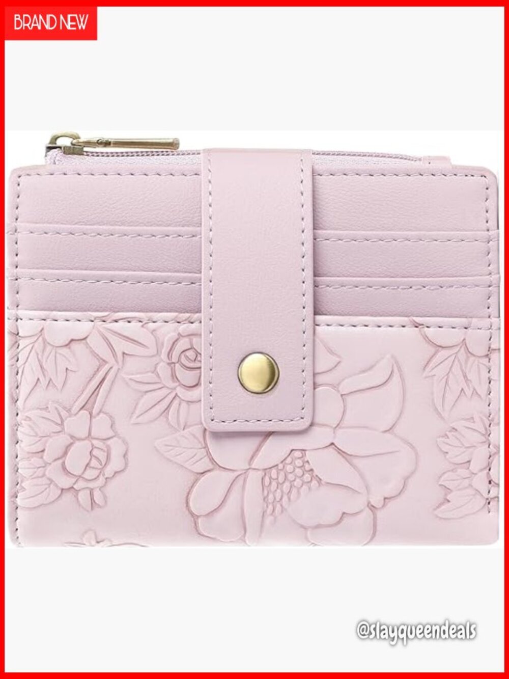 Slim RFID Blocking Leather Bifold Wallet with Zipper Coin Pocket
